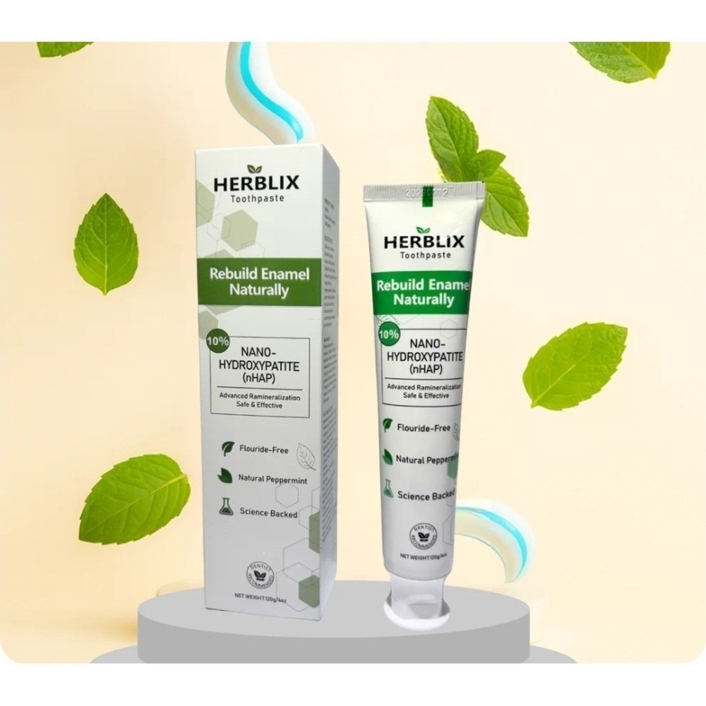 Herblix  10% Hydroxyapatite Toothpaste New